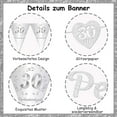 thumbnail image 5 of 30th Wedding Anniversary Decorations, Happy Pearl Wedding Anniversary Banner, Silver Number 30 Foil Balloons, Bunting Flag, Table Confetti, 30th Wedding Anniversary Party for Couple, 5 of 6