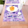 thumbnail image 5 of YFYANG Washable Heat-Resistant Placemats, 70% PVC/30% Polyester, Purple Watercolor Floral Pattern Kitchen Table Mat, 12" x 18" 1 Pcs, 5 of 6