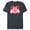 Navy Heather, variant on Minnie Mouse Happy Cute Smiling Face Polka-Dot Bow - Short Sleeve Blended T-Shirt for Adults - Customized-Black