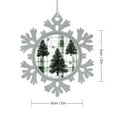 thumbnail image 2 of Snowflake Pewter Christmas Ornament Merry Christmas Holiday Metal Elegant Christmas Hanging Ornaments Christmas Tree Green Pine Trees Elegant Hanging Christmas Tree Decorations, 2 of 8