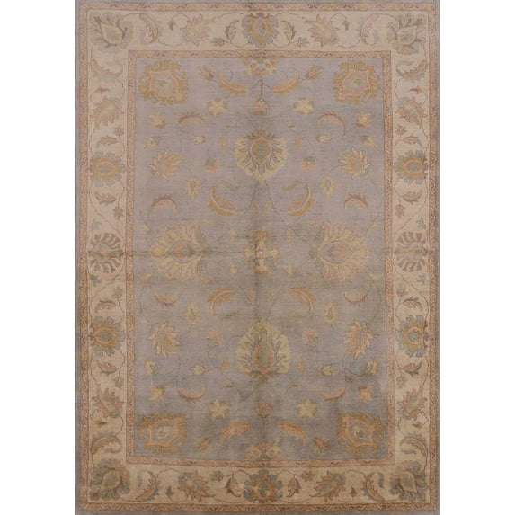 Ahgly Company Indoor Rectangle Mid-Century Modern Dark Almond Brown Oriental Area Rugs, 7' x 10'