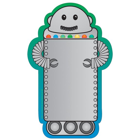 SHAPES ETC. Large Notepad - Robot