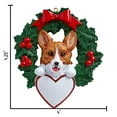 thumbnail image 6 of Ornaments by Elves Personalized Corgi Christmas Wreath Ornament 2024 Dog Lover Decoration .25lbs, 6 of 10