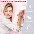thumbnail image 5 of LUSHVIDA 100% Natural Mulberry Silk Pillowcase for Hair and Skin- Queen (20"x 30") Breathable Bed Pillow Cases with Both Sides, White, 1 Pack, 5 of 7