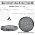 thumbnail image 2 of Round 4 Inch Ceramic Plant Saucer Drip Tray Set of 2 for Indoor Small Flower Pots Home Garden Outdoor Flower Plant Pot,Gold Saucers, 2 of 14