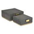 thumbnail image 5 of Strandiva Gray Woven Themed Square Box Set - Gold Metal Base -, 5 of 9