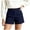*Navy, variant on Women's Solid Color High Waisted Stretch Dress Shorts,Comfortable Casual Summer Short Black,Women's Plus XXL