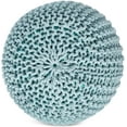 thumbnail image 3 of BirdRock Home Round Pouf Foot Stool Ottoman - Sage Green, 3 of 6