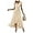 Beige, variant on Women's 2024 Summer Wrap V Neck Dress Ruffle Sleeve Swiss Dot Boho Ruffle Slit Beach Party Flowy Long Maxi Dresses