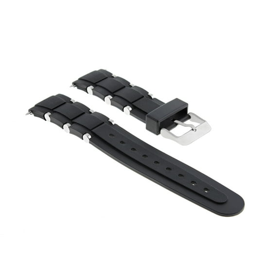 22MM RUBBER DIVER WATCH BAND STRAP FOR TAG HEUER AQUARCER F1 WATCH BLACK