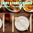 thumbnail image 2 of Verdelife 360 Count Disposable Cutlery Eco Friendly Biodegradable 120 Wooden Knife 120 Wooden Fork 120 Wooden Spoon Mixed Box, 2 of 7