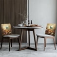 thumbnail image 4 of TSOVTHRID Vintage Peacock Floral Print Chair Back Slipcovers Removable Washable Kitchen Chair Cover Stretchable Dining Chairs Protector for Home Dining Room Holiday Festival Decoration, Set of 1, 4 of 7