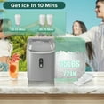 thumbnail image 5 of KISSAIR Nugget Ice Maker Countertop with Soft Chewable Pellet Ice, Portable Ice Machine with Handle, 35lbs/24H, Grey, 5 of 7