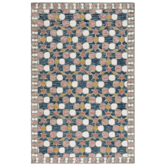 SAFAVIEH Aspen Vincent Geometric Area Rug, Grey/Pink, 8' x 10'