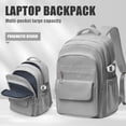 thumbnail image 3 of Simple Backpack for School Teenagers Aesthetic Backpack, School Backpack for College Women Men Bookbags for Teens, Lightweight Book Bags Waterproof Casual Daypack School Bag Gray, 3 of 9