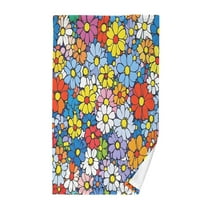 Yayeee 2 Pack Hand Towels for Bathroom 100% Cotton 16" x 28" Kitchen Towel, Floral Fiesta
