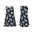 thumbnail image 3 of Bixox Robe Sans Manches à Imprimé Requins pour Femmes avec Poches, Robe Décontractée Longueur Genou pour l'Été-moyen, 3 of 7