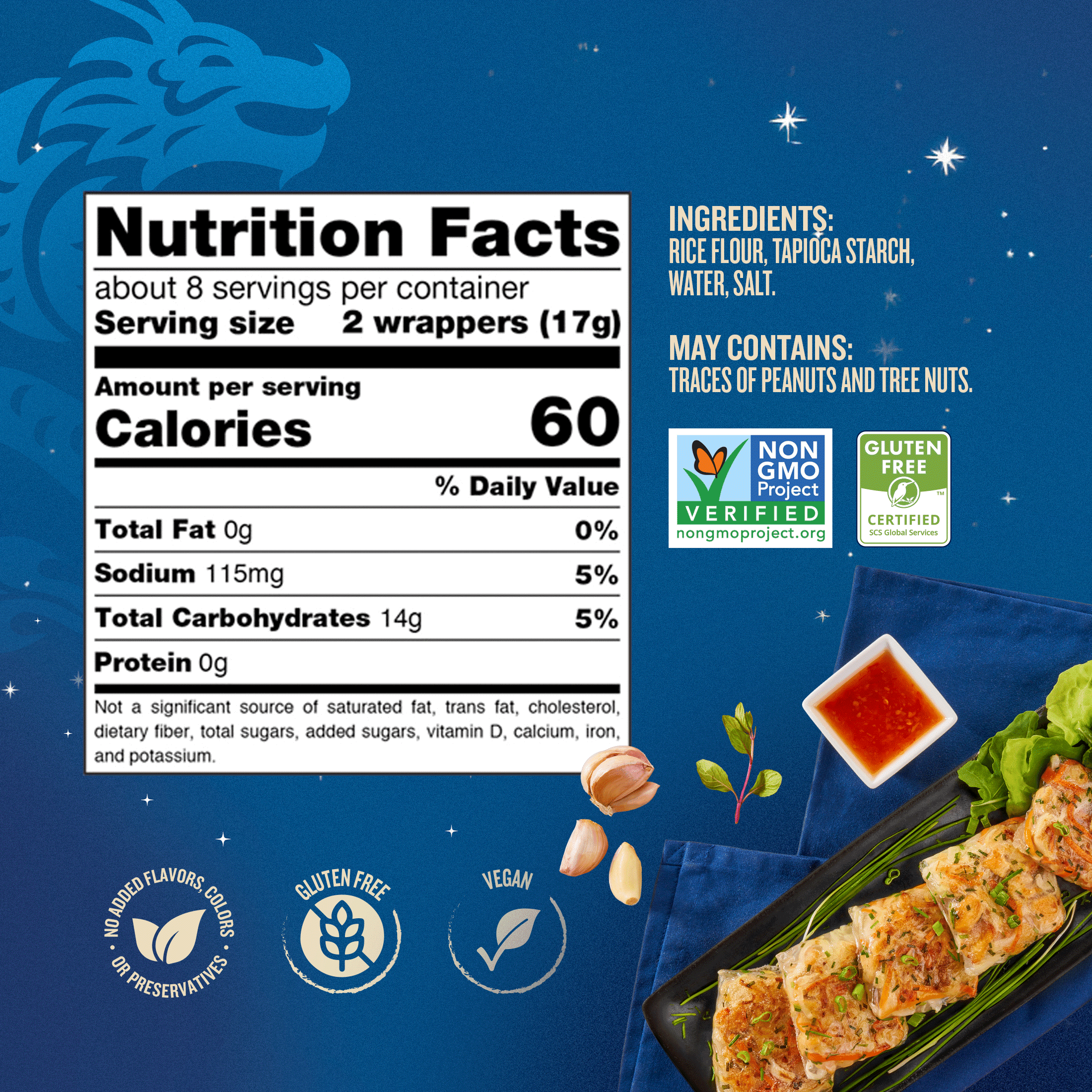 Blue Dragon Spring Roll Wrappers, 4.7 oz