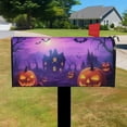 thumbnail image 3 of Halloween Castle Evil Pumpkin Purple Spooky Mailbox Covers,Magnetic 18x21 Inch Mailbox Wrap Waterproof Durable Halloween MailBoxcovers for Yard Farmhouse Decorative, 3 of 5