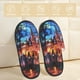 thumbnail image 2 of Fotbe Magical Stained Glass Castle Pantuflas Peludas para Mujer con Estampado, Zapatillas de Peluche, Zapatos de Invierno para Casa, Uso Interior y Exterior-Large, 2 of 8