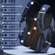 Kivdit School Backpack for Boys,School Bag for Kids Teens,Reflective Bookbag Gifts for Boys,Blue