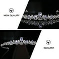 thumbnail image 4 of Miangastore Rhinestone Crown Tiara Silver 1Set 17.7x1In, 4 of 9