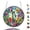 #5 Patriotic Acrylic Circular Wall Hanging Decoration, variant on QuanTara Independence Day Acrylic Pendant - 8in (20cm) Circular Painted Window Decoration with Chain, Patriotic Star Flag Wall Hanging for Home, Party, Parade Decor