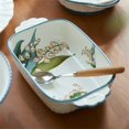 thumbnail image 3 of Multi Functional Ceramic Double Ear Baking Tray Household Baking Utensils Plates Ovens Baking Rice Microwave Available, 3 of 5