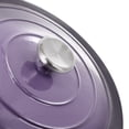 thumbnail image 4 of MegaChef 2.7 Quart Round Enameled Cast Iron Casserole in Gradient Purple, 4 of 7