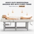 thumbnail image 6 of Pro Heavy Duty Stationary Massage Treatment Table,Salon Beauty Facial Bed Adjustable Backrest with Open-Chest,Headrest Metal Frame PU Leather for Spa,Tattoo,Esthetician(White), 6 of 23