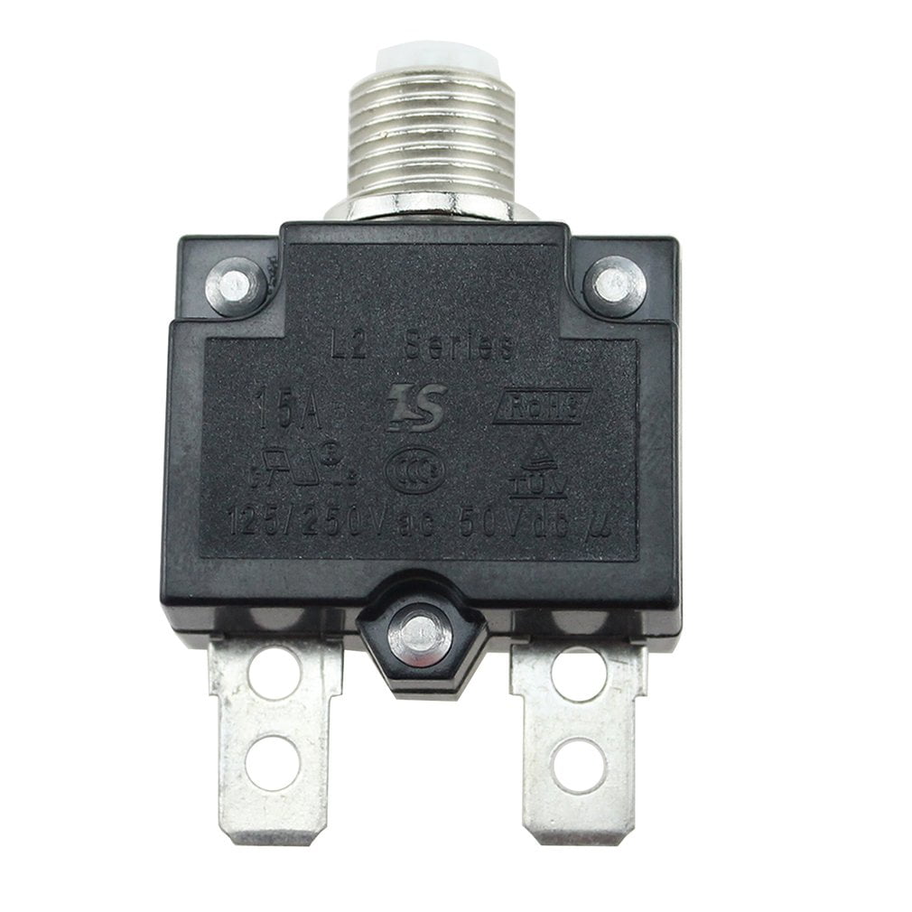 Tivolii 5A/10A/15A/20A/30A Circuit Breaker Waterproof Push Button Resettable Thermal Fuse Circuit Breaker Panel Mount 