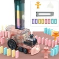 thumbnail image 2 of 80Pcs Automatic Domino Train Set Electric Dominos Train Blocks Set with Light Sound Steam Function Domino Brick Laying Toy Train Educational Game for Kids Age 3-12 Gift, 2 of 9