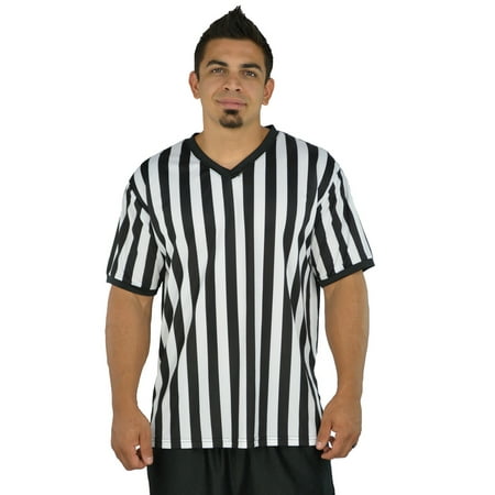 Mens Referee Shirts | V-Neck Style | Perfect Ref Shirt for Officials, Bars,
