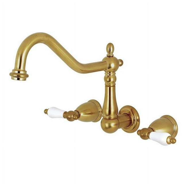 Kingston Brass KS1027PL Wall Mount Tub Filler Brushed Brass