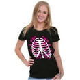 thumbnail image 3 of Halloween Skeleton Rib Cage Hearts Womens Slim Fit Graphic Tee Brisco Brands M, 3 of 5