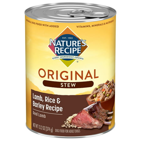 Photo 1 of Nature's Recipe Lamb, Rice & Barley Recipe Stew Wet Dog Food, 13.2 Ounces (Pack of 12), Easy to Digest