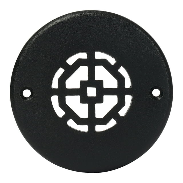 Achtek 3" Duct opening Solid Cast Aluminum Round Grille ( 4-1/2" Round Overall) | Powder Coated BLACK- With Screw Holes For Wall / Ceiling