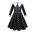thumbnail image 2 of Girls Wednesday Addams Cosplay Wednesday Dance Dress Costume With Wig zhangyuxiang LED, 2 of 2