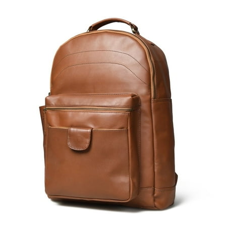 Classic Leather Backpack with 15" Laptop Sleeve