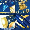 thumbnail image 7 of 50th Birthday Decoration, MMTX Blue Gold 50th Birthday Decoration Man Woman Happy Birthday Banner Triangle Banner Gold Confetti Balloon, 50th Birthday Party Decoration, 7 of 7