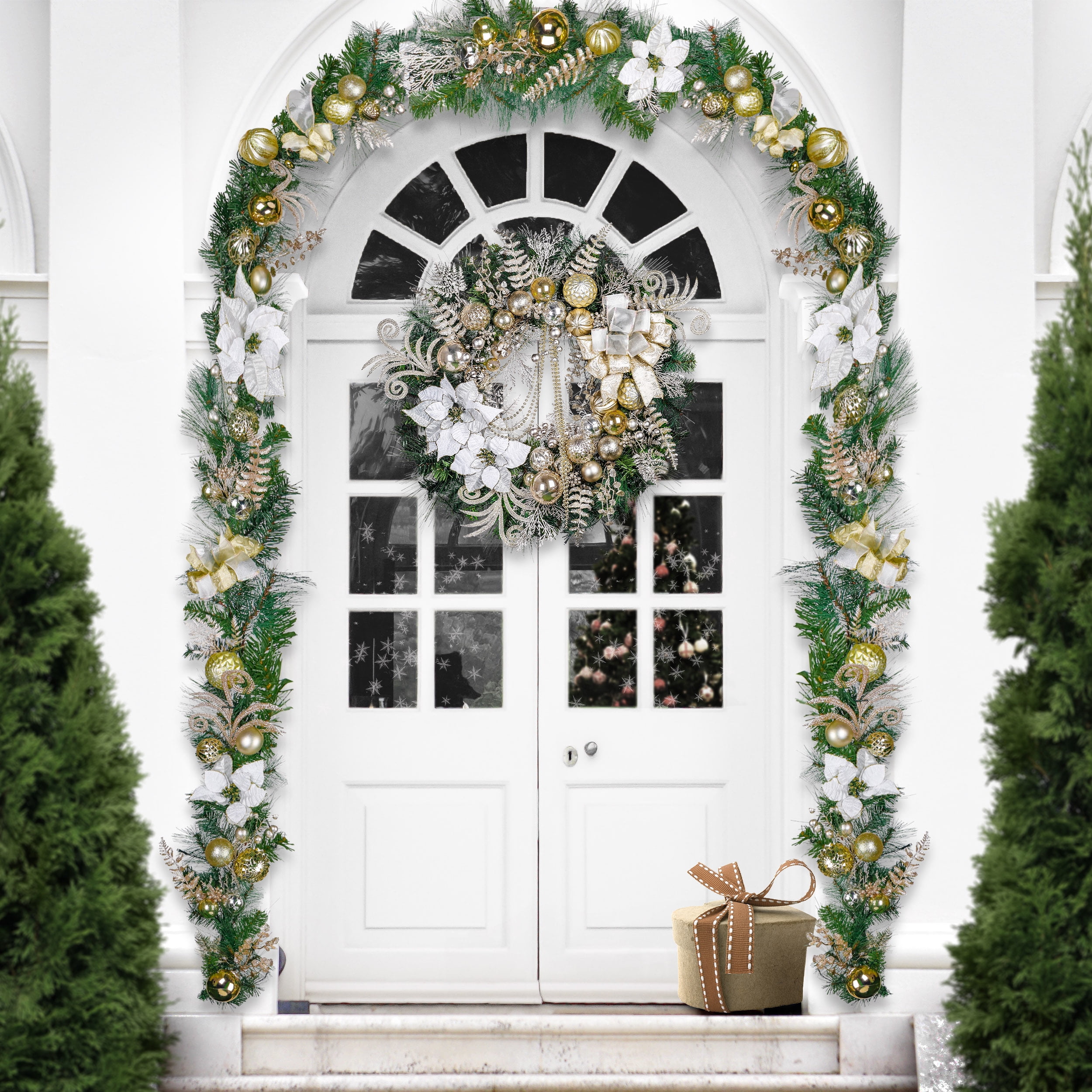 4 FT Snowy White Ball Garland – The Christmas Palace