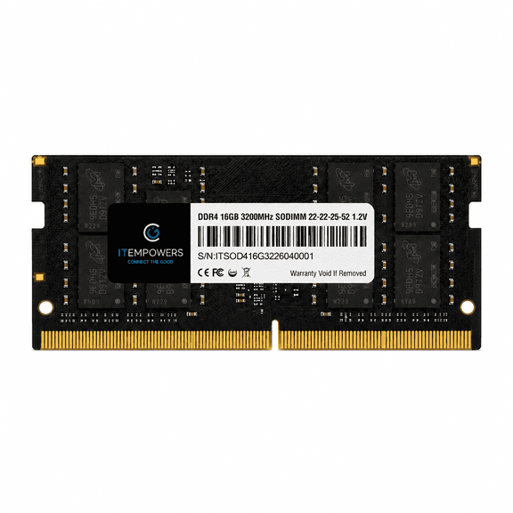 ITEMPOWERS 16GB DDR4 3200MHz Laptop Memory SODIMM 260-Pin PC4-25600 CL22 1.2V