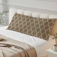 thumbnail image 4 of Brown Moroccan Body Pillow Covers 20"x60", Morocco Retro Abstract Quatrefoil Plaid Soft Brushed Microfiber Breathable Throw Pillow Covers, Pillowcase with Zipper for Couch Sofa Bedroom Living Room, 4 of 9