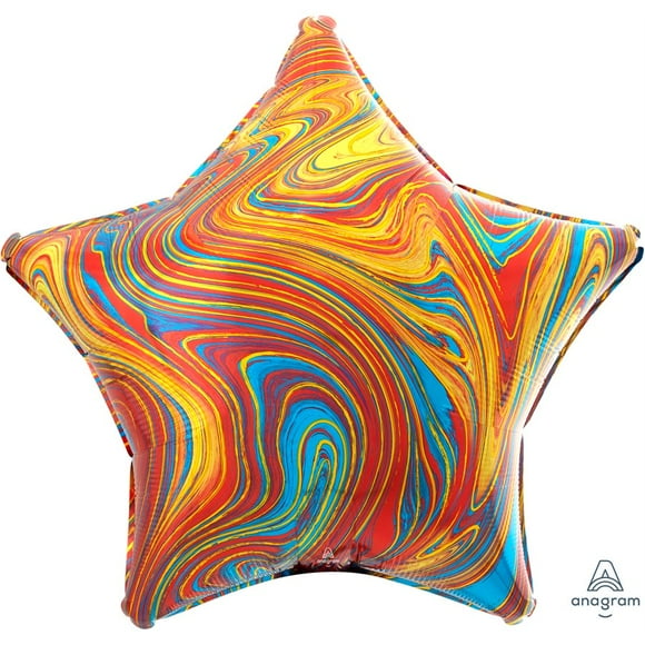 Colorful Marblez Star Balloon 18"