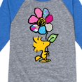 thumbnail image 3 of Peanuts - Woodstock With Flower And Pattern - Toddler And Youth Raglan Graphic T-Shirt, 3 of 5