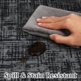 thumbnail image 5 of 5x7 Machine Washable Area Rug for Living Room Non-Slip Stain Resistant Modern Abstract Area Rug Contemporary Solid Foldable Accent Floor Carpet for Dining Room, Black, 5 of 7