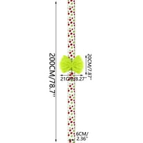 Zawou Christmas Cabinet Ribbon Bows Green Plush, Large Christmas Door Cabinet Bows, Christmas Door Decorations for Kitchen Xmas Festive Decorations Hanging Window Ribbon