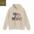 thumbnail image 2 of Home of the Brave – Military Silhouette in Text Proud Hoodie for Mens And Womens, 2 of 7