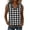 Black, variant on Women's V Neck Tank Tops Summer Casual Plaid Print Contrast Binding Relaxed Fit Tops Trendy 2026
