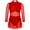 Red, variant on inhzoy Girls Latin Salsa Lyrical Dancewear Mesh Long Sleeve Tassel Dance Dress